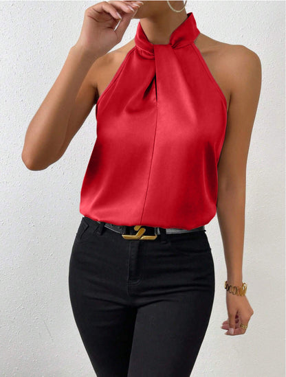 Blusa Con Cuello Anudado Para Mujer | Ideal Para Uso Diario Y Eventos