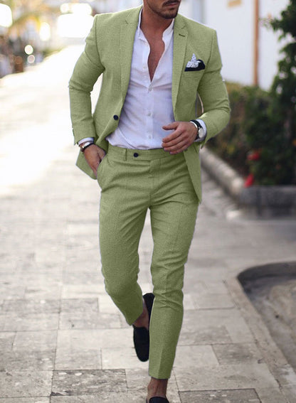 Traje De Dos Piezas Para Hombre Con Chaqueta Y Pantalón | Ideal Para Uso Profesional