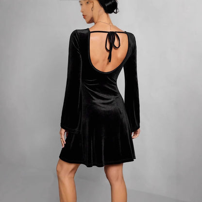Vestido Midi de Corte Recto con Mangas Largas para Mujer | Ideal para Uso Diario y Eventos