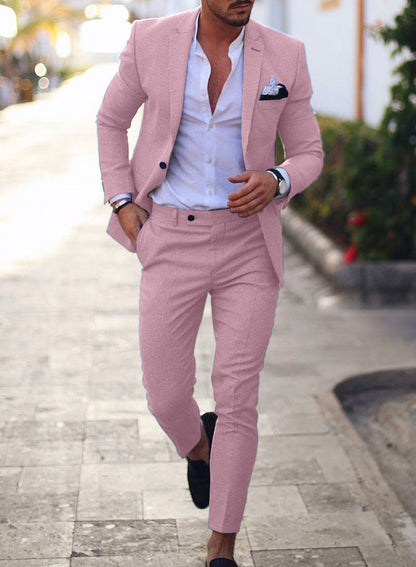 Traje De Dos Piezas Para Hombre Con Chaqueta Y Pantalón | Ideal Para Uso Profesional