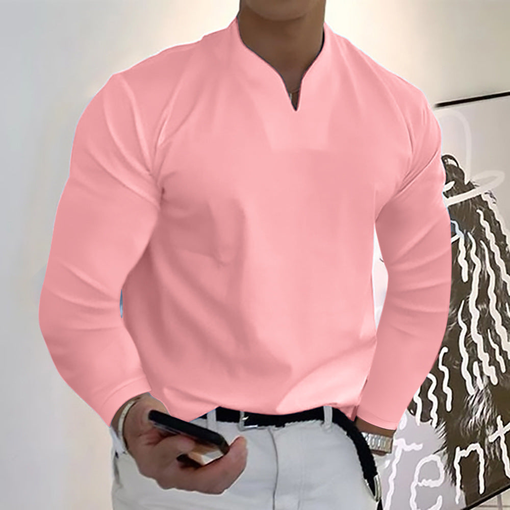 Camisa de Manga Larga con Cuello Estructurado para Hombre | Ideal para Uso Profesional y Diario