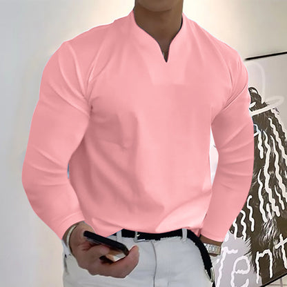 Camisa de Manga Larga con Cuello Estructurado para Hombre | Ideal para Uso Profesional y Diario