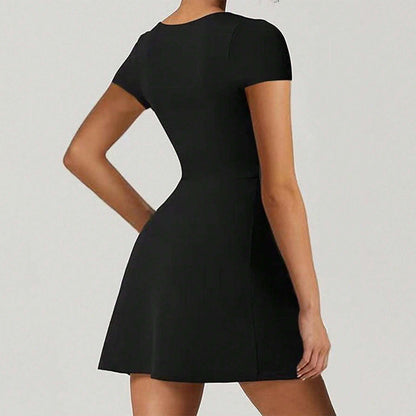 Vestido Corto Con Escote Cuadrado Y Corte Ajustado Para Mujer | Ideal Para Uso Diario Y Eventos