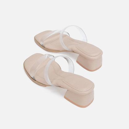 Sandalias De Tacón Medio Con Correas Superiores Para Mujer | Ideales Para Uso Diario Y Diferentes Ocasiones