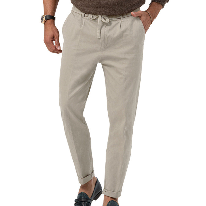 Pantalón De Tiro Alto Con Pierna Recta Para Hombres | Ideal Para Uso Diario Y Profesional