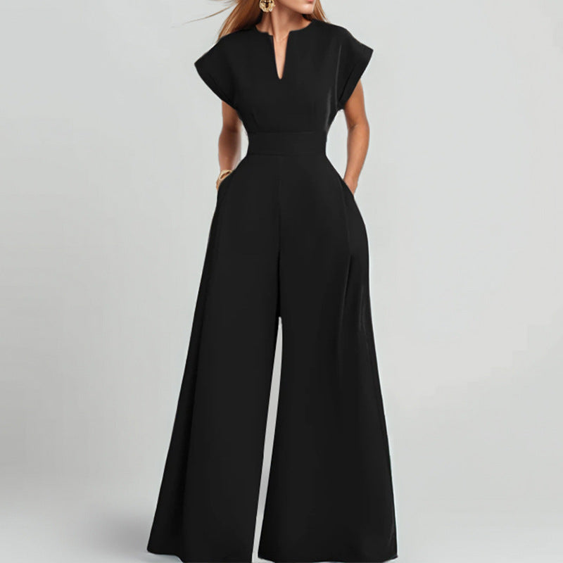 Mono Con Cuello Chal Y Piernas Anchas Para Mujer | Ideal Para Uso Diario Y Eventos