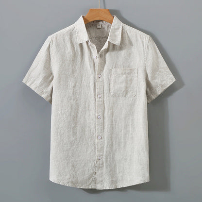 Chemise À Manches Courtes Avec Camisa de Manga Corta con Cierre Abotonado para Hombres | Ideal para Clima CálidoCoupe Droite Pour Hommes | Idéale Pour La Saison Chaude Et Les Usages Quotidiens