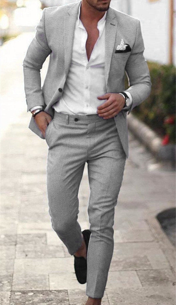 Traje De Dos Piezas Para Hombre Con Chaqueta Y Pantalón | Ideal Para Uso Profesional