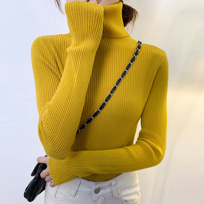 Jersey Ajustado Con Cuello Alto Y Estructura Acanalada Para Mujer | Ideal Para Uso Diario Y Formal