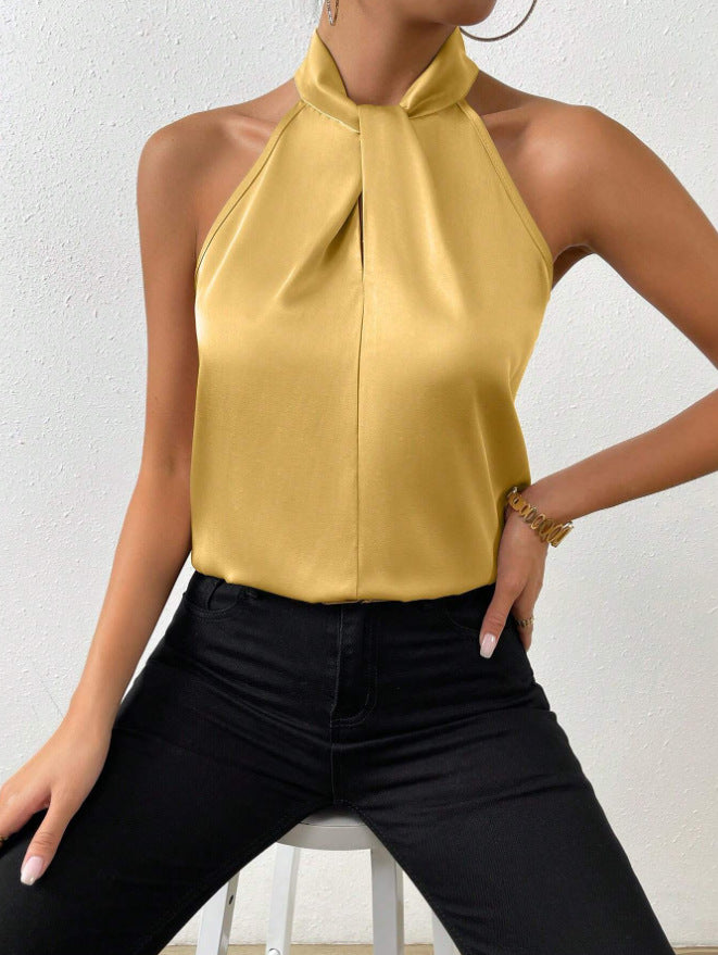 Blusa Con Cuello Anudado Para Mujer | Ideal Para Uso Diario Y Eventos