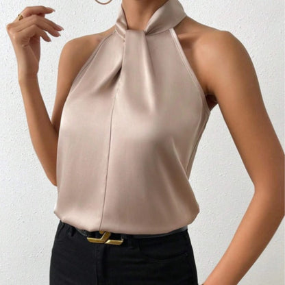 Blusa Con Cuello Anudado Para Mujer | Ideal Para Uso Diario Y Eventos