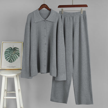 Conjunto De Dos Piezas Con Camisa Abotonada Y Pantalón Amplio Para Adultos | Ideal Para Uso Diario Y Salidas Informales