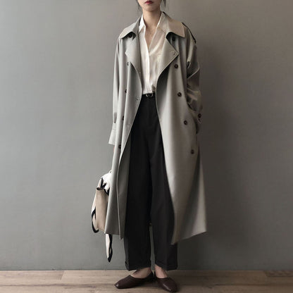 Trench Coat Con Cierre De Doble Botonadura Para Mujer | Ideal Para Entretiempo Y Uso Profesional