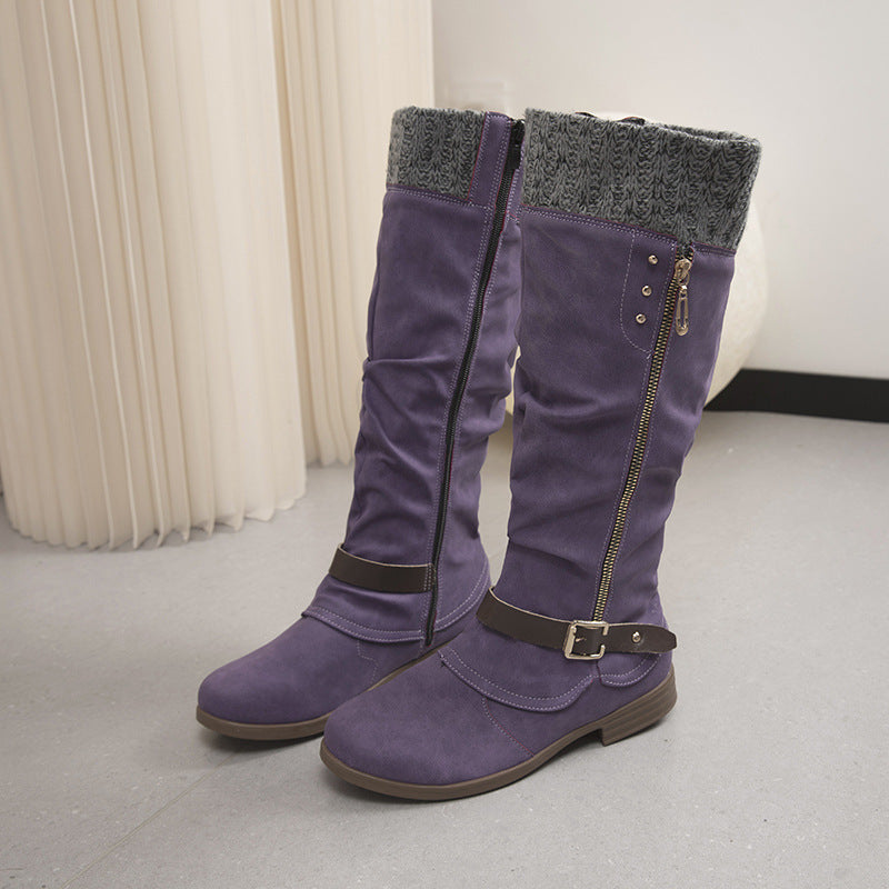 Botas Altas para Mujer con Tacón Ancho | Ideal para Invierno