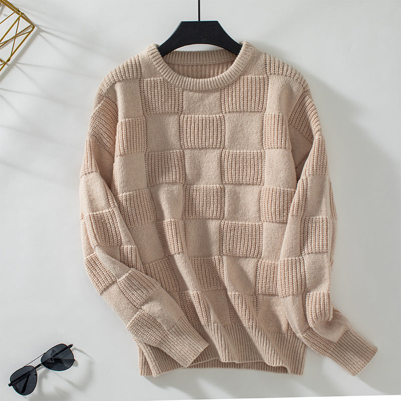 Jersey Con Motivo De Cuadros Y Corte Holgado Para Mujer | Ideal Para Uso Diario Y Desplazamientos