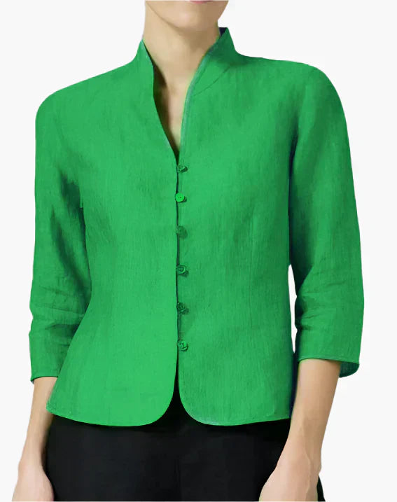 Blazer con Cuello Alto y Corte Ajustado para Personas Adultas | Ideal para Uso Profesional y Diario