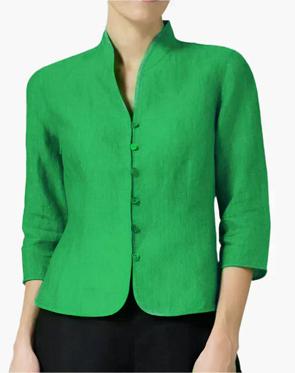 Blazer con Cuello Alto y Corte Ajustado para Personas Adultas | Ideal para Uso Profesional y Diario