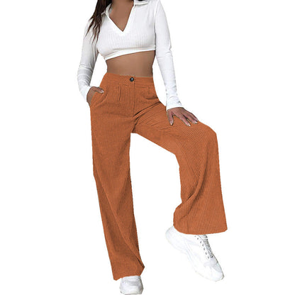 Pantalón de Corte Amplio con Cintura Alta para Mujer | Ideal para Uso Diario y Salidas Informales