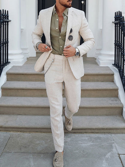 Traje De Dos Piezas Para Hombre Con Chaqueta Y Pantalón | Ideal Para Uso Profesional