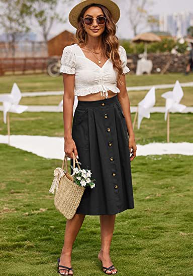 Falda A-Línea con Bolsillos para Mujer | Ideal para Uso Diario o Eventos Planificados
