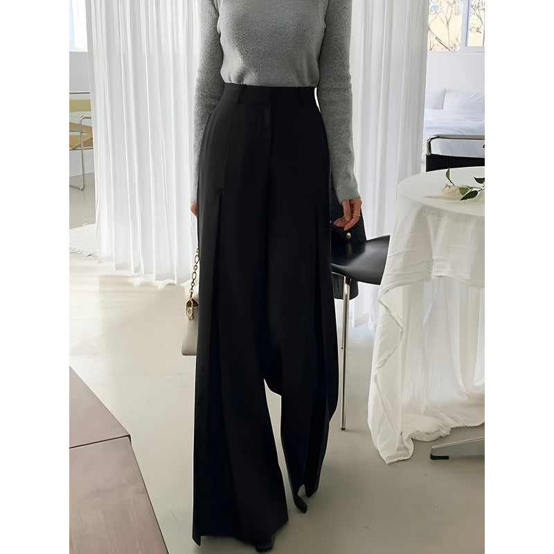 Pantalón de Corte Amplio con Pliegues Frontales para Mujer | Ideal para Uso Diario y Eventos Formales
