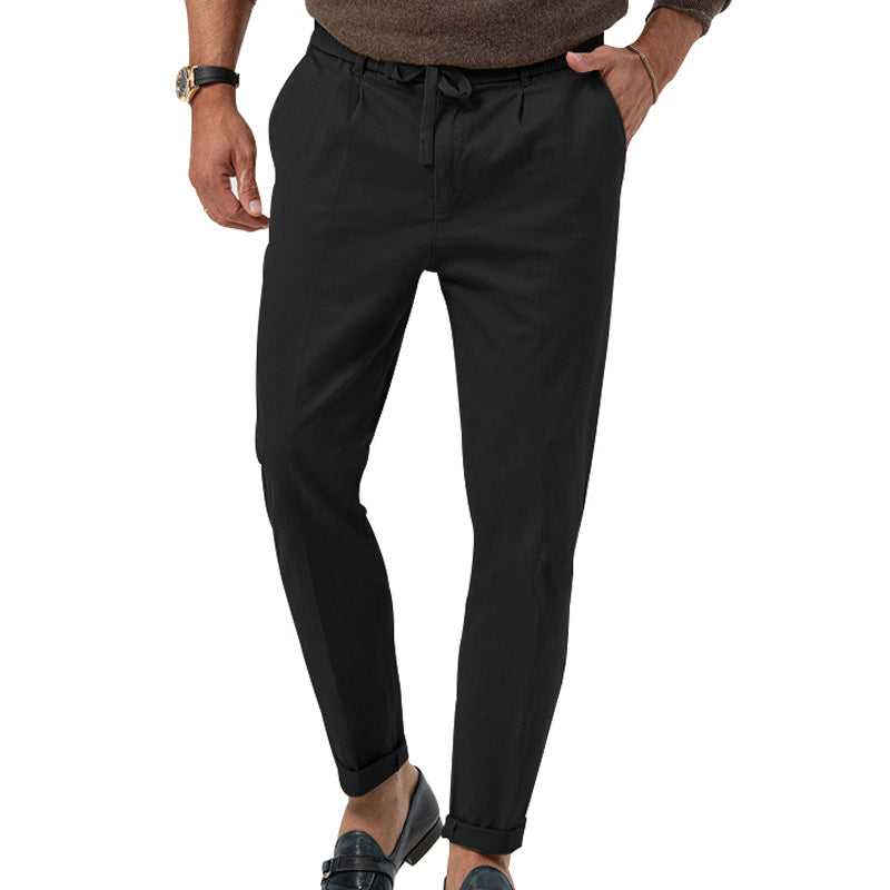 Pantalón De Tiro Alto Con Pierna Recta Para Hombres | Ideal Para Uso Diario Y Profesional