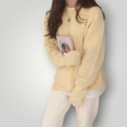 Suéter De Punto Con Ajuste Holgado Para Mujer | Ideal Para Otoño E Invierno
