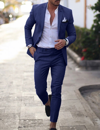 Traje De Dos Piezas Para Hombre Con Chaqueta Y Pantalón | Ideal Para Uso Profesional