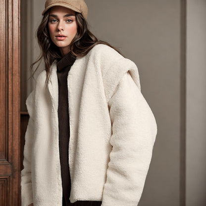 Chaqueta Oversized con Cuello en V para Mujer | Ideal para Uso Diario