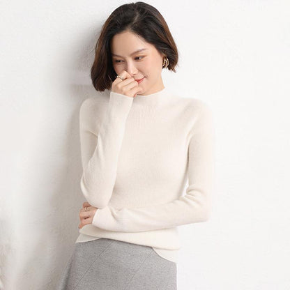 Pullover De Punto Con Cuello Semialto Para Mujer | Ideal Para Uso Diario