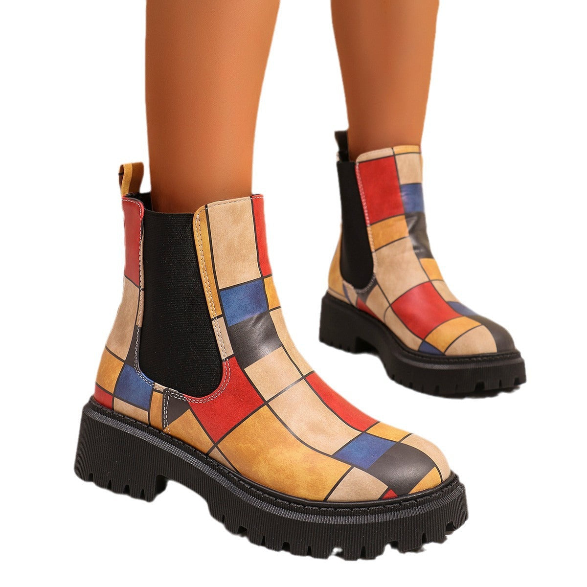 Botas Chelsea de Invierno con Patrón Estructurado para Mujer | Ideal para Invierno