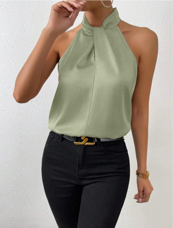 Blusa Con Cuello Anudado Para Mujer | Ideal Para Uso Diario Y Eventos