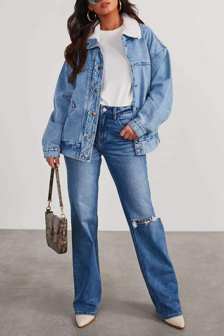 Chaqueta Oversize con Botones Frontales para Mujer | Ideal para Primavera, Otoño y Uso Diario