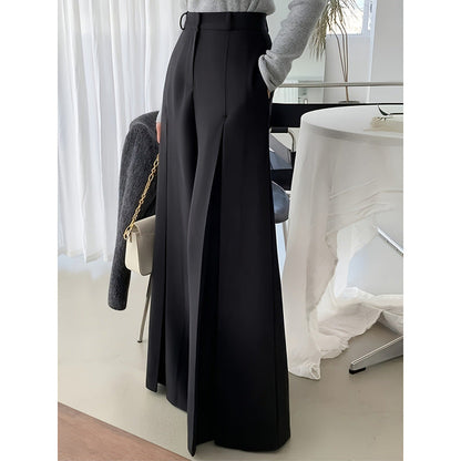 Pantalón de Corte Amplio con Pliegues Frontales para Mujer | Ideal para Uso Diario y Eventos Formales