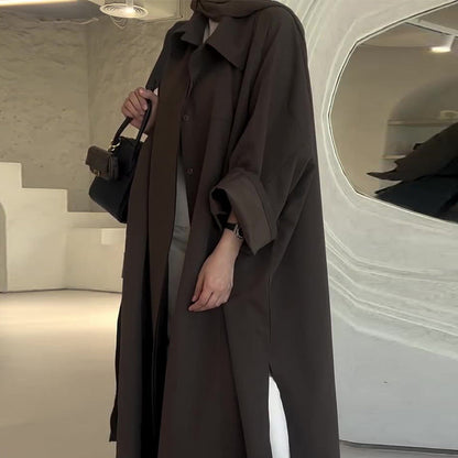 Abrigo Largo Oversize con Cierre Frontal para Mujer | Ideal para Invierno