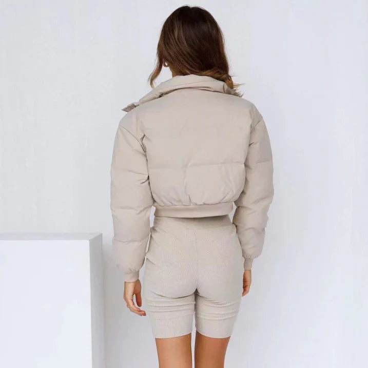 Chaqueta Corta Con Capucha Integrada Para Mujer | Ideal Para Entretiempo Y Uso Diario