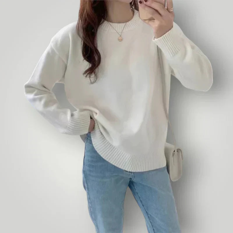 Suéter De Punto Con Ajuste Holgado Para Mujer | Ideal Para Otoño E Invierno
