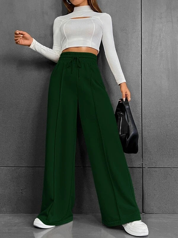 Pantalón de Corte Amplio con Cintura Elástica para Mujer | Ideal para Uso Diario y Actividades Informales
