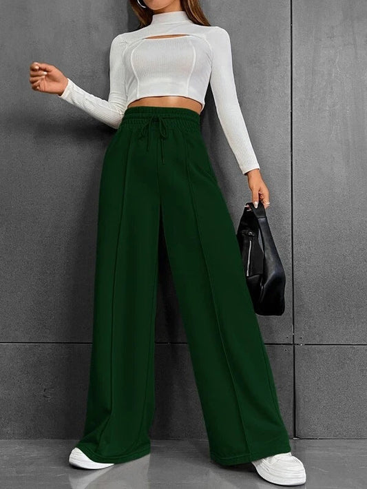 Pantalón de Corte Amplio con Cintura Elástica para Mujer | Ideal para Uso Diario y Actividades Informales
