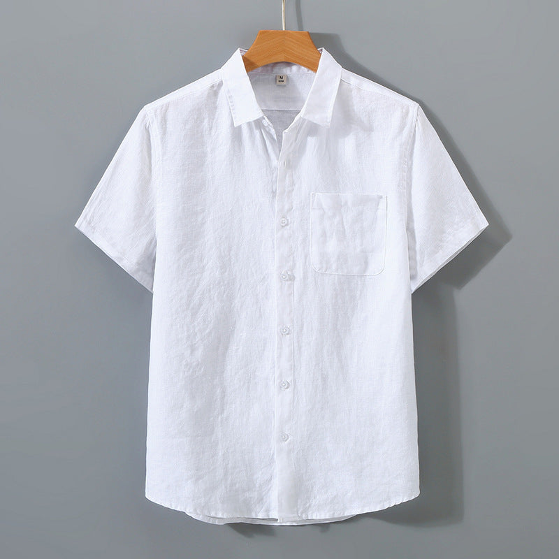 Chemise À Manches Courtes Avec Camisa de Manga Corta con Cierre Abotonado para Hombres | Ideal para Clima CálidoCoupe Droite Pour Hommes | Idéale Pour La Saison Chaude Et Les Usages Quotidiens