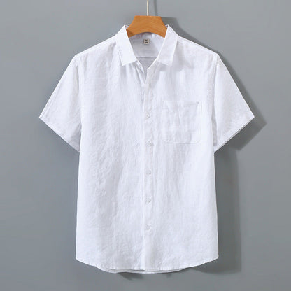 Chemise À Manches Courtes Avec Camisa de Manga Corta con Cierre Abotonado para Hombres | Ideal para Clima CálidoCoupe Droite Pour Hommes | Idéale Pour La Saison Chaude Et Les Usages Quotidiens