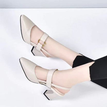 Sandalias de Tacón Kitten con Tiras para Mujer | Ideales para Uso Diario y Ocasiones Formales