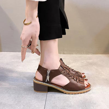 Sandalias de Tacón con Diseño Abierto para Mujer | Ideales para Uso Diario en Temporadas Cálidas