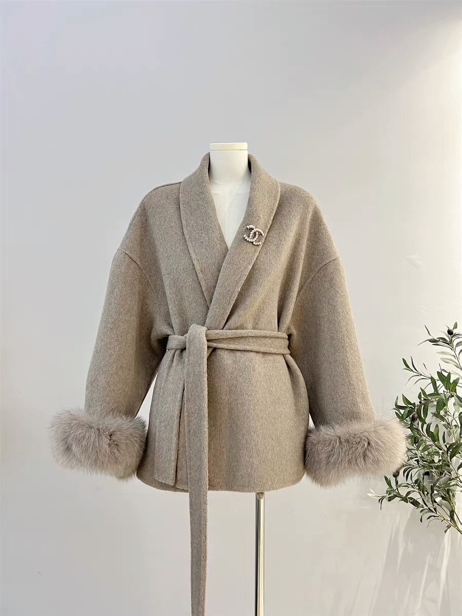 Abrigo De Temporada Fría Con Cinturón Ajustable Para Mujer | Ideal Para Otoño E Invierno