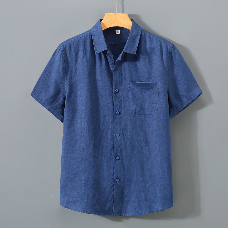Chemise À Manches Courtes Avec Camisa de Manga Corta con Cierre Abotonado para Hombres | Ideal para Clima CálidoCoupe Droite Pour Hommes | Idéale Pour La Saison Chaude Et Les Usages Quotidiens