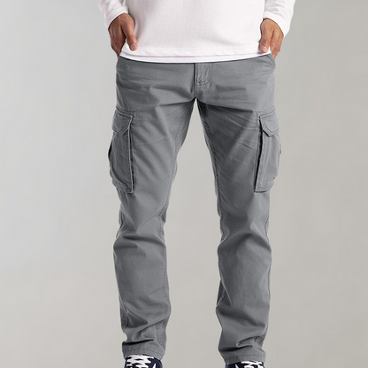 Pantalón Cargo Con Bolsillos Laterales Y Corte Ligeramente Ajustado Para Hombre | Ideal Para Uso Diario Y Exterior