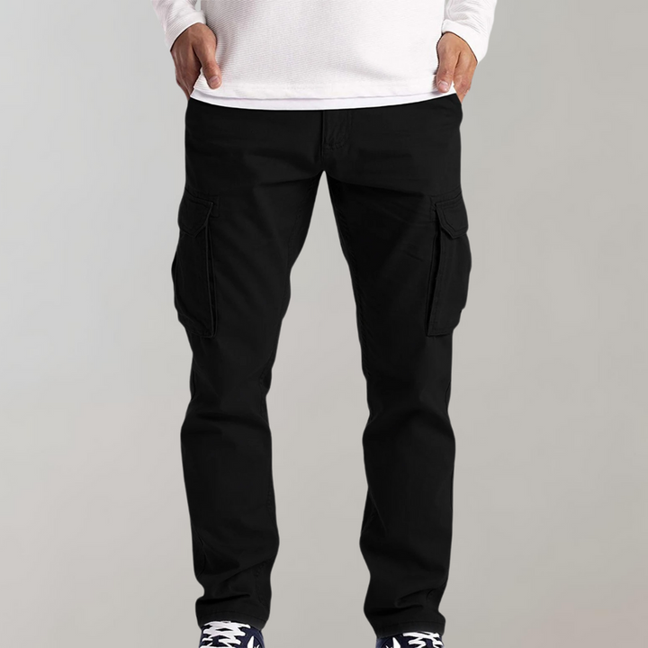 Pantalón Cargo Con Bolsillos Laterales Y Corte Ligeramente Ajustado Para Hombre | Ideal Para Uso Diario Y Exterior