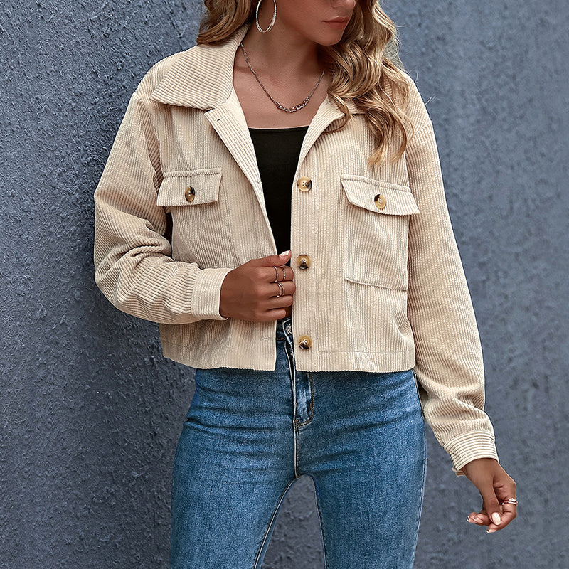 Chaqueta de Entretiempo con Cuello de Solapa para Mujer | Ideal para Uso Diario y Contextos Profesionales