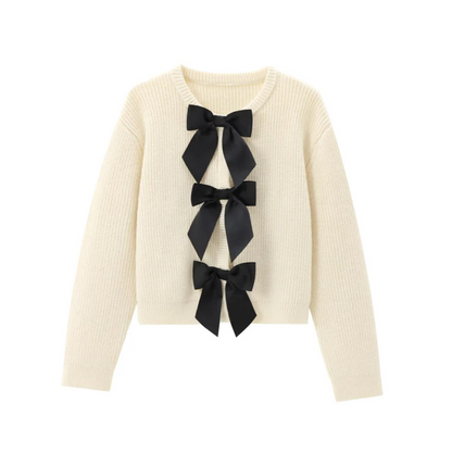 Jersey De Manga Larga Con Nudo Integrado Y Cuello Redondo Para Mujer | Ideal Para Uso Diario E Informal