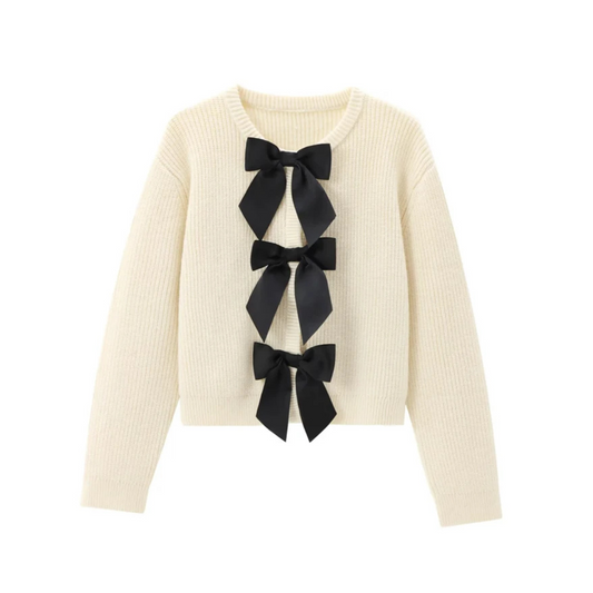 Jersey De Manga Larga Con Nudo Integrado Y Cuello Redondo Para Mujer | Ideal Para Uso Diario E Informal